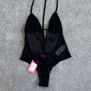 Edikted Black Sheer Lace Bodysuit